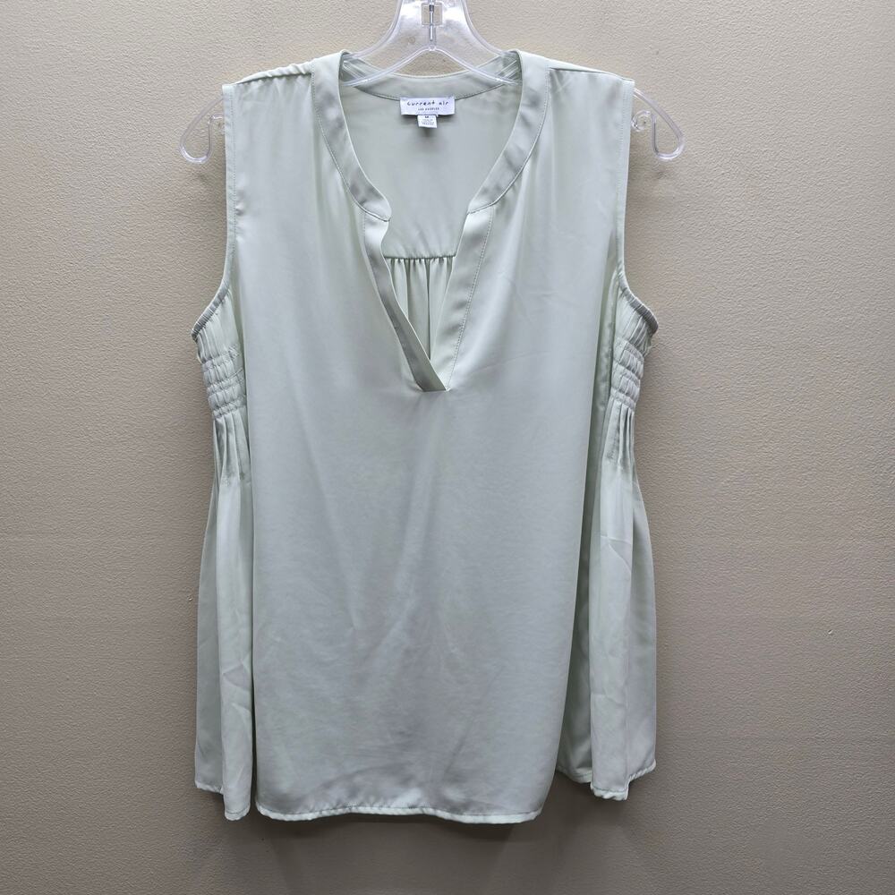 Current Air Women's Sleeveless Blouse Top Office Minimal Light Green Size Medium